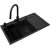 Zestaw - Zlewozmywak PYRAMIS CAMEA (79x50) 1B 1D L + Bateria IDEA Black Edition - 070168402BE - Volcano