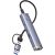 Hub 4in1 Baseus UltraJoy USB-A&USB-C to 3xUSB3.0+USB-C+RJ45 (grey)
