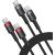 Cable Baseus Cafule USB-C to USB-C 100W,2m, 2psc (Red Black, Grey Black)