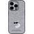 Karl Lagerfeld Fixed Glitter Choupette Logo Metal Pin Aizsargapvalks Priekš Apple iPhone 15 Pro Max