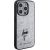 Karl Lagerfeld Fixed Glitter Choupette Logo Metal Pin Aizsargapvalks Priekš Apple iPhone 15 Pro Max