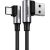 USB-C-uz USB-A 2.0 leņķveida kabelis UGREEN US176, 3A, 3 m (melns)
