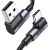 USB-C-uz USB-A 2.0 leņķveida kabelis UGREEN US176, 3A, 3 m (melns)