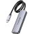 Lention 5in1 Hub USB-C to 4x USB-C 5Gbps + USB-C 5V-IN 15W (gray)