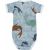 Lodger Romper Empire Fish kokvilnas bodijs ar īsām piedurknēm, Dusty turqoise, 62 cm - RF 081_62