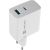 NATEC RIBERA GAN CHARGER 1X USB-A + 1X USB-C 45W WHITE