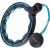 Vingrošanas rinķis ar atsvaru un skaitītāju HHM17 HULA HOP BLACK/TURQUOISE MAGNETIC WITH WEIGHT + COUNTER HMS
