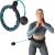 Vingrošanas rinķis ar atsvaru un skaitītāju HHM17 HULA HOP BLACK/TURQUOISE MAGNETIC WITH WEIGHT + COUNTER HMS