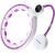 Vingrošanas rinķis ar atsvaru un skaitītāju HHM17 HULA HOP WHITE/VIOLET MAGNETIC WITH WEIGHT + COUNTER HMS