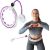 Vingrošanas rinķis ar atsvaru un skaitītāju HHM17 HULA HOP WHITE/VIOLET MAGNETIC WITH WEIGHT + COUNTER HMS