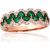 Золотое кольцо #1101146(Au-R)_DI+EM, Красное Золото 585°, Бриллианты (0,22Ct), Изумруд (0,723Ct), Размер: 19, 3.16 гр.