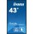 Monitor iiyama iiyama LH4365UHSB-B1 signage display Kiosk 108 cm (42.5") LED Wi-Fi 800 cd/m² 4K Ultra HD Czarny Procesor wbudowany Android 11 24/7