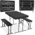 Saliekams galds ar 2 soliem Springos GF0097 105 x 65 x 69 cm