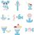 Klocki edukacyjne Mini Sky Blue