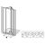 Ravak SDZ3-80 white+glass Transparent Shower door