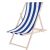Platinet PLATINET SUMMER SUNBED LEŻAK OGRODOWY WOOD BLUE STRIP [45435]