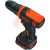 Black&decker BLACK + DECKER Cordless Drill BDCDD12BAFC, 10,8Volt (black / orange, suitcases, 2x Li-Ion battery 1.5Ah, 100-piece accessory kit)