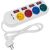 Maclean power strip, extender 4 sockets + 2xUSB, with switches, 250VAC/10A, 2.1A 5V, 1.5m, white, MCE229 W