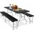 Стол складной с 2 ​​скамейками Springos GF0098 180 х 74 х 74 см