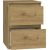 Top E Shop M2 Malwa bedside table 2 drawers Oak Artisan