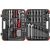 GEDORE red socket wrench set 1/4 + 1/2, 232 pieces, tool set (red/black, with 2 reversible ratchets)