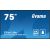 Telewizor iiyama iiyama ProLite Płaski panel Digital Signage 190,5 cm (75") LCD Wi-Fi 500 cd/m 4K Ultra HD Czarny Procesor wbudowany Android 11 24/7