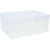 Box DIANA-7, with a lid 25x18xH10,5cm, white/gold
