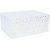 Box DIANA-1, with a lid 37,5x29xH16cm, white/gold