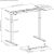 Adjustable Height Table Frame Up Up Bjorn, White