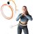 Komplekts SET HULA HOOP MAGNETIC WHITE/ORANGE HHM21 WITH WEIGHT + COUNTER HMS + SLIMMING BELT BR1313 Vingrošanas riņķi