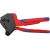 KNIPEX Crimping system pliers 97 43 66 EVO, crimping pliers (red/blue, for MC4 EVO 2 solar connectors)