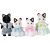 SYLVANIAN FAMILIES Melnbalto kaķu ģimene