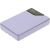 Tellur Power Bank 10000mAh, USB-C + Lightning cables built-in  purple