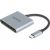 DICOTA D32063 USB-C portable 4-in-1 mini docking station 4K HDMI PD 100 W Silver