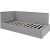 Bed JASPER 90x200cm, grey