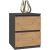 Top E Shop Topeshop W2 ANTRACYT/ARTISAN nightstand/bedside table 2 drawer(s) Anthracite, Oak