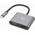 Aula UC-901 2in1 Video Adapteris - Pāreja no USB-C uz Hdmi 4K 30Hz / VGA monitora ligzda