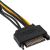 Adapteris ar kabeli Akyga AK-CA-80 PCI-E 6+2pin (m) | SATA (m) 15cm