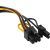 Adapteris ar kabeli Akyga AK-CA-80 PCI-E 6+2pin (m) | SATA (m) 15cm