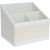 Pen holder WILMA 15.5x12.5x13.5cm, white