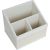 Pen holder WILMA 15.5x12.5x13.5cm, white