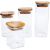 Glass jar THERON 6x6xH15cm with a lid, square