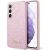Guess GUHCS23SHGGSHP S23 S911 różowy|pink hard case Glitter Script