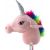 LeanToys Pluszowa Głowa Jednorożca Na Kiju Hobby Horse Jednorożec Różowy Dźwięki