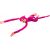 LeanToys Maskotka Pluszowa Małpka z Dźwiękiem Ciemno Różowa 60 cm