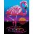 KITFIX Amatniecības komplekts Sequin Art Red spīdumiņu māksla, Flamingo Frenkijs
