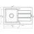 Sink MAIDSINKS Promo 76x44 1B 1D black