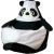 Go Gift Sako bag pouffe Panda black and white L 105 x 80 cm