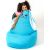Go Gift Sako bag pouf Rabbit blue L 105 x 80 cm