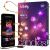 Twinkly Candies – 200 Lampki w kształcie serc RGB LEDs, zielony przewód, USB-C